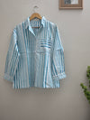 teal flow shirt