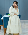 Corn Checks Centre Pleated Kurta
