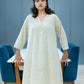 Corn Checks Centre Pleated Kurta