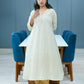 Corn Checks Centre Pleated Kurta