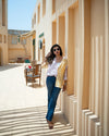 two colour block shirt