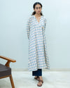Metro Checks frame Collar Kurta