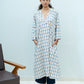 Metro Checks frame Collar Kurta